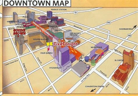 map of fremont street hotels.